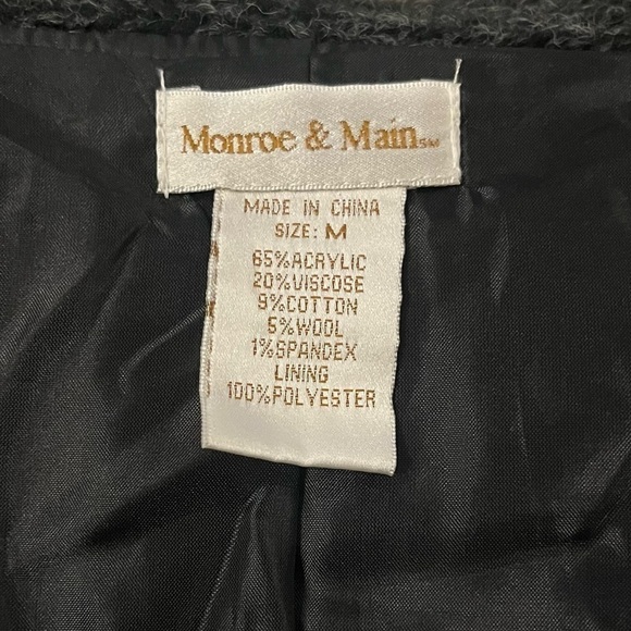 NWOT Monroe and Main Women’s Textured Crochet Sweater Jacket Size M - Picture 4 of 10